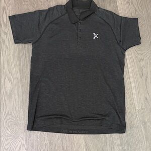 lululemon athletica Men's Charcoal Polo with White Logo